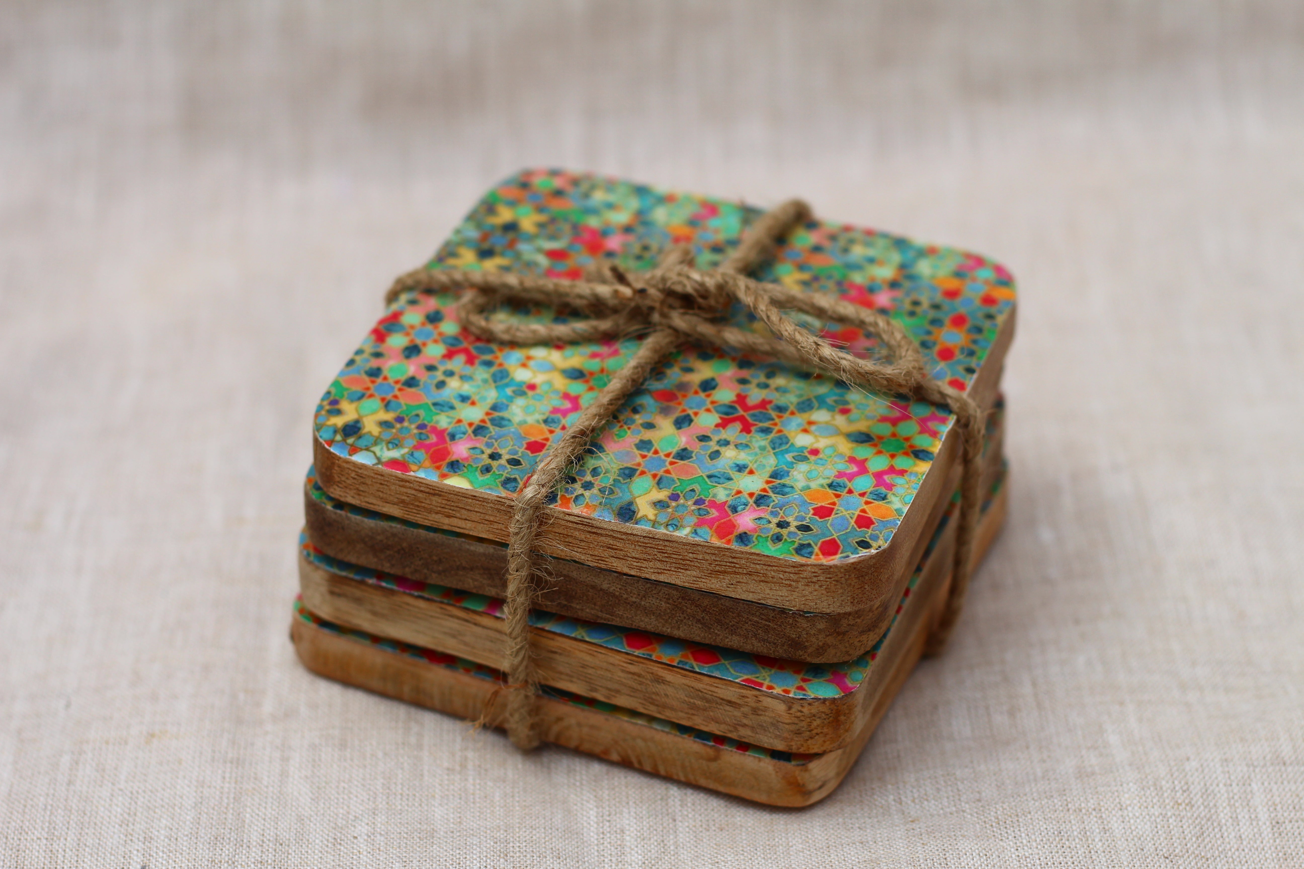 Set of 4 Mediterranean Tile Coasters