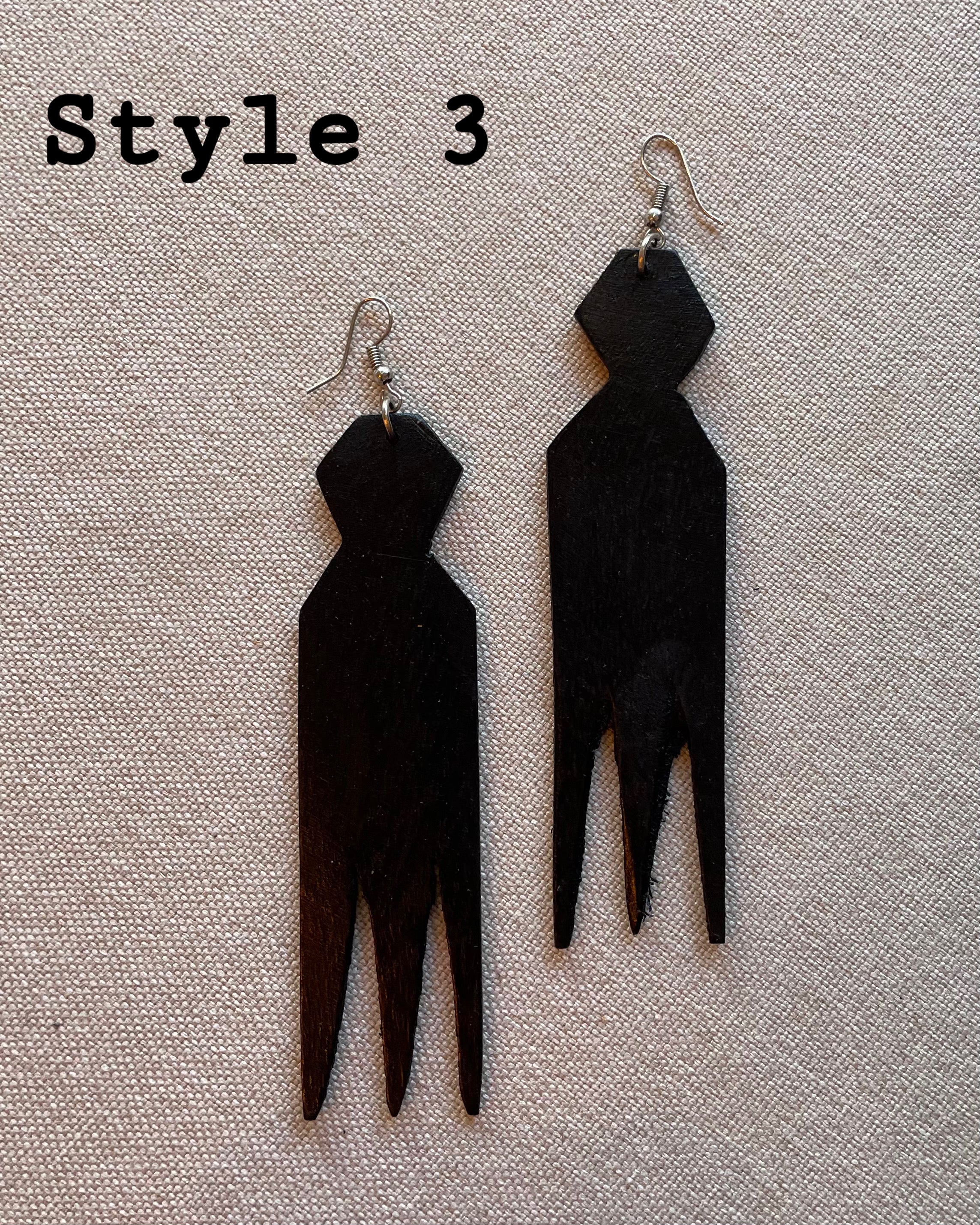 Wooden Comb Earrings