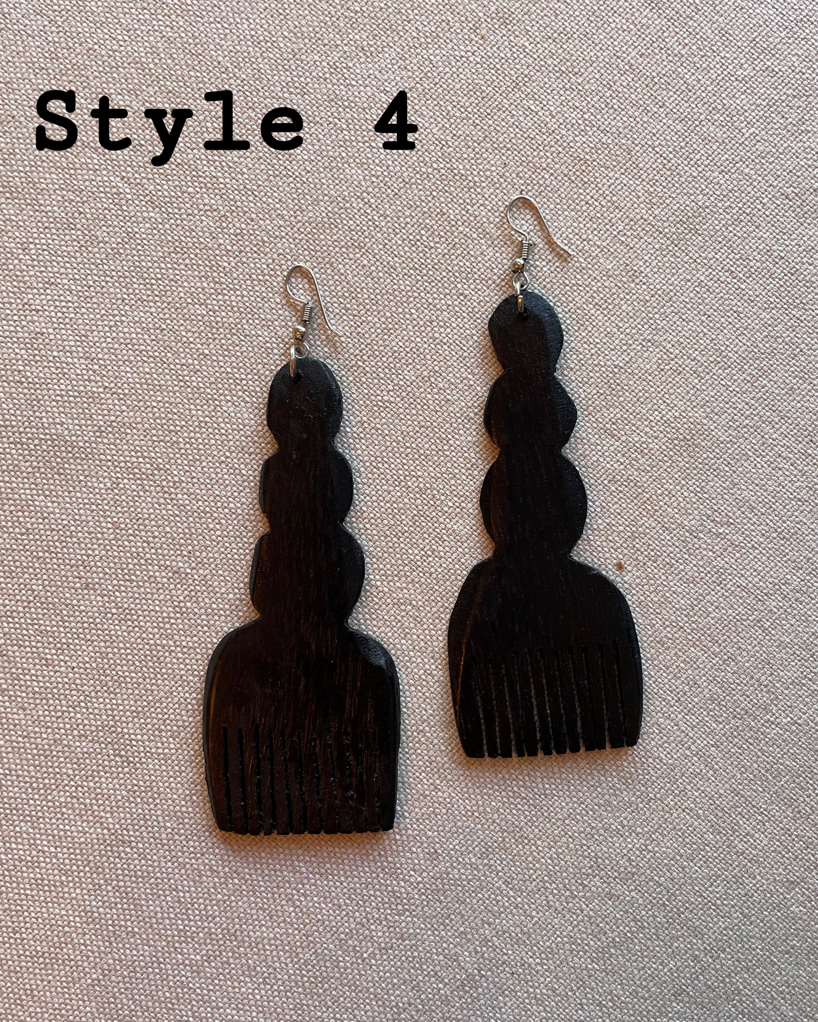 Wooden Comb Earrings