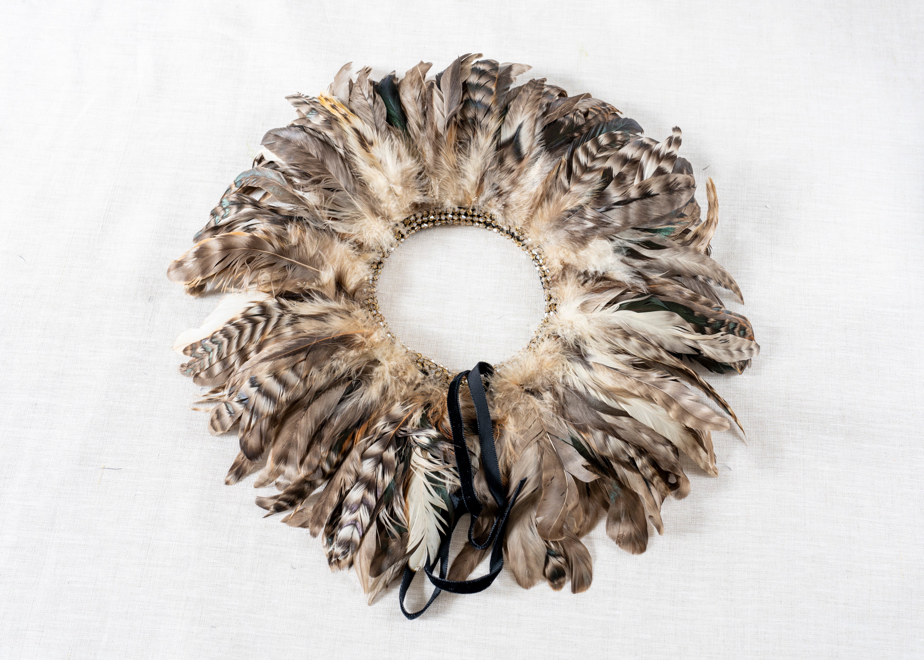 Beaded Feather Neck Piece