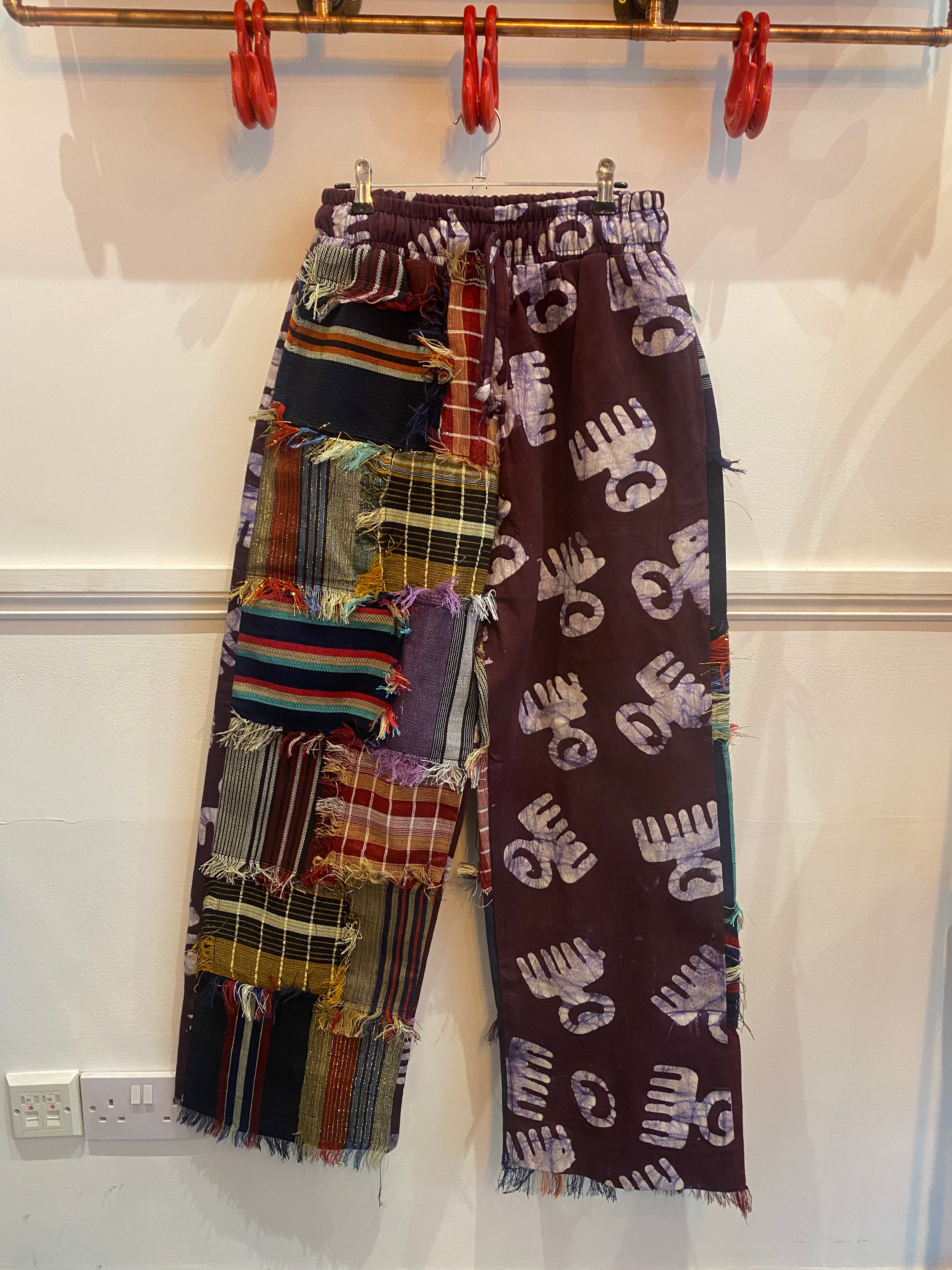 Straight Leg Adire and Aso Oke Pants