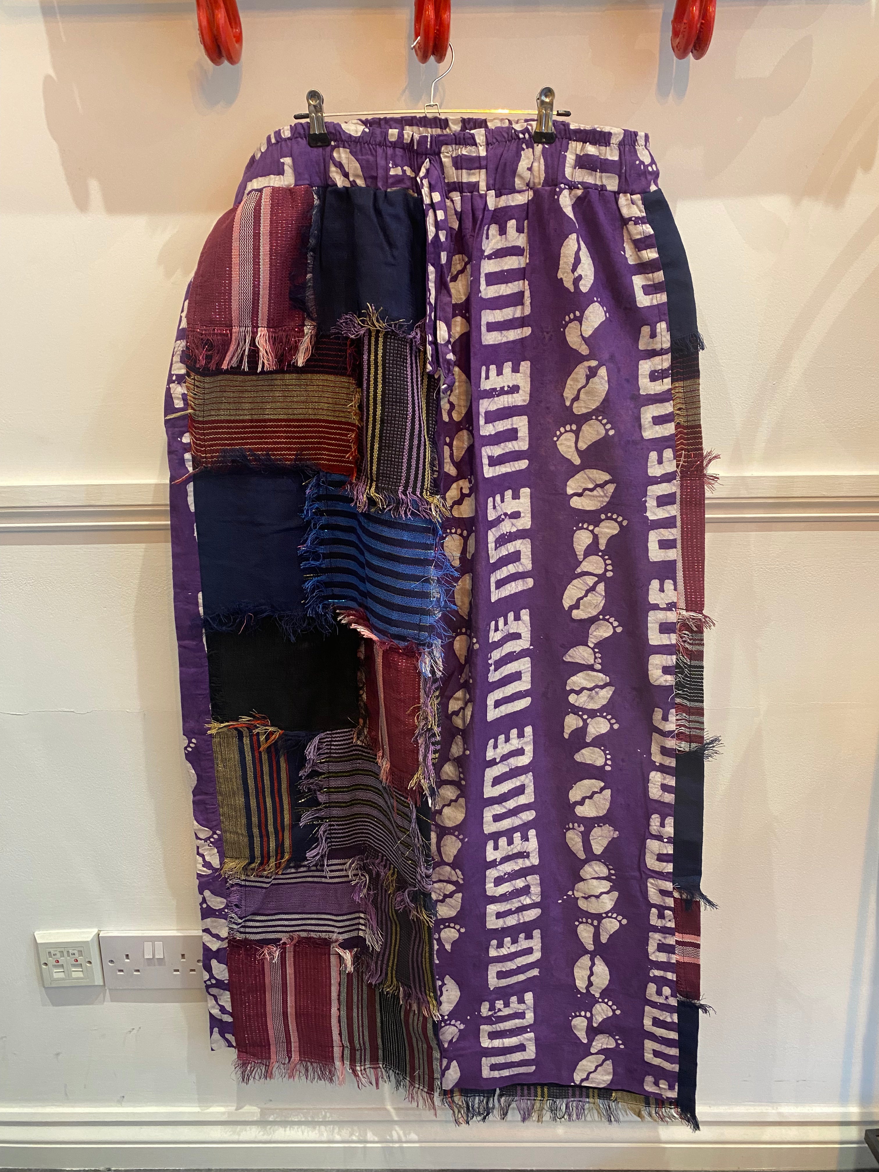 Straight Leg Adire and Aso Oke Pants