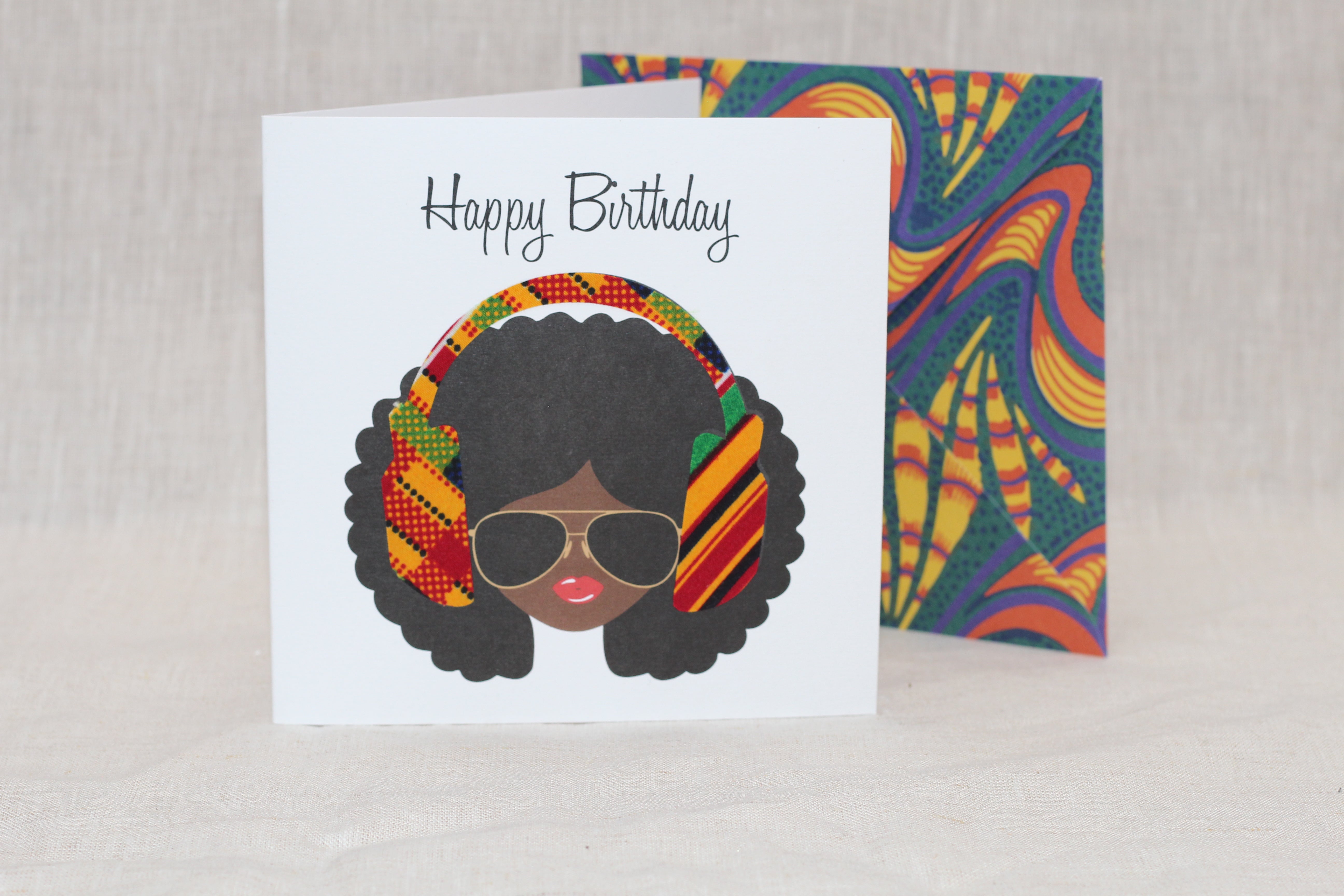Happy Birthday Afro Girl Cards
