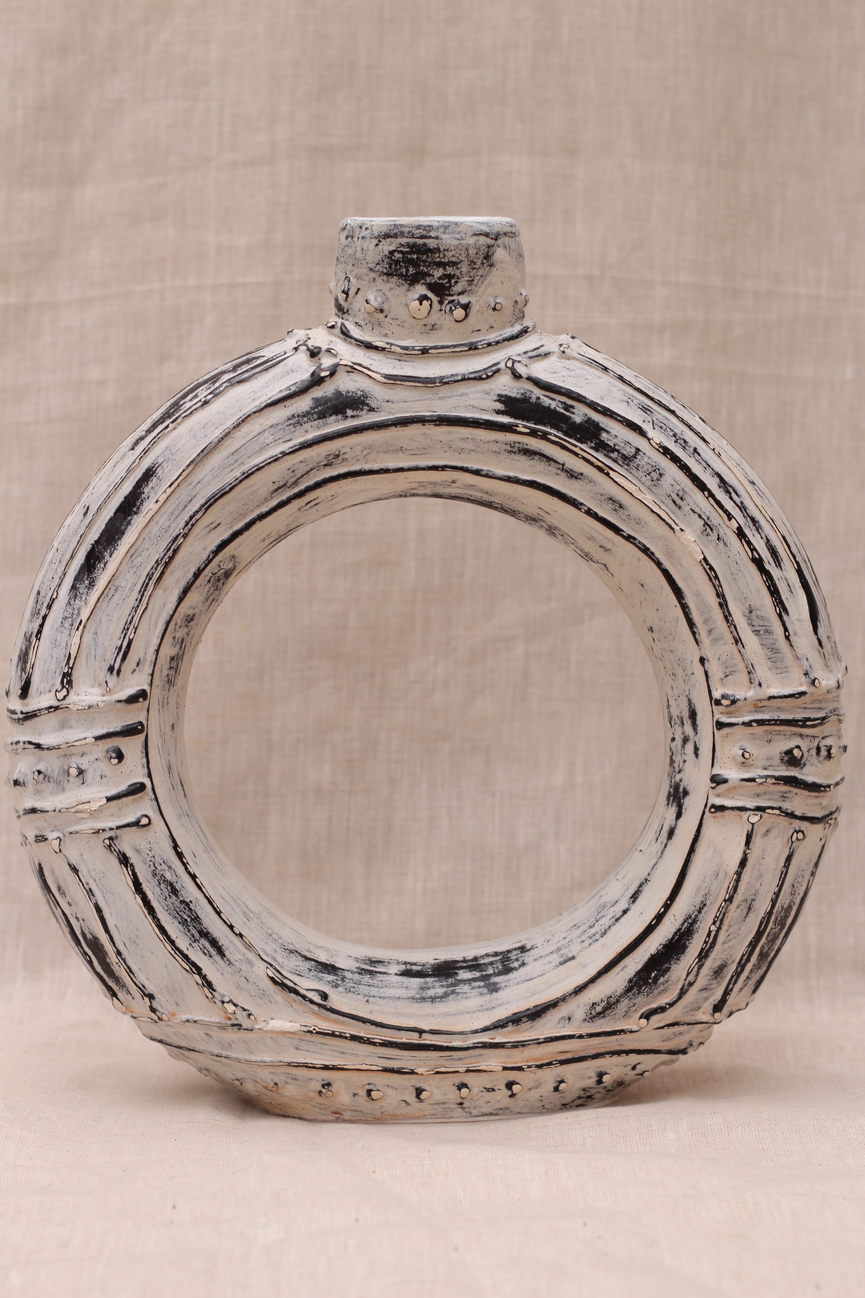 Round Donut Shaped Vase