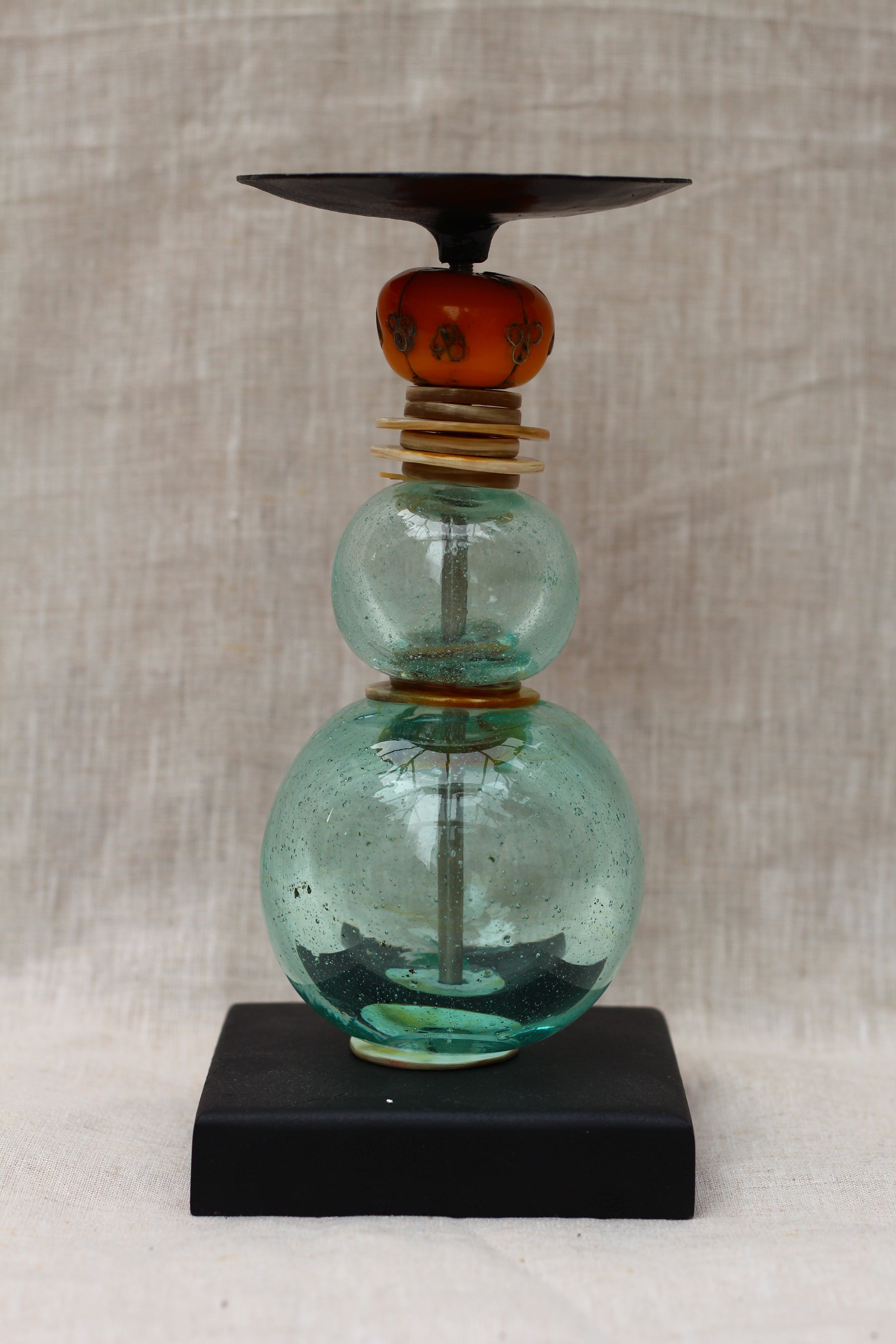 Amber Candle Holder