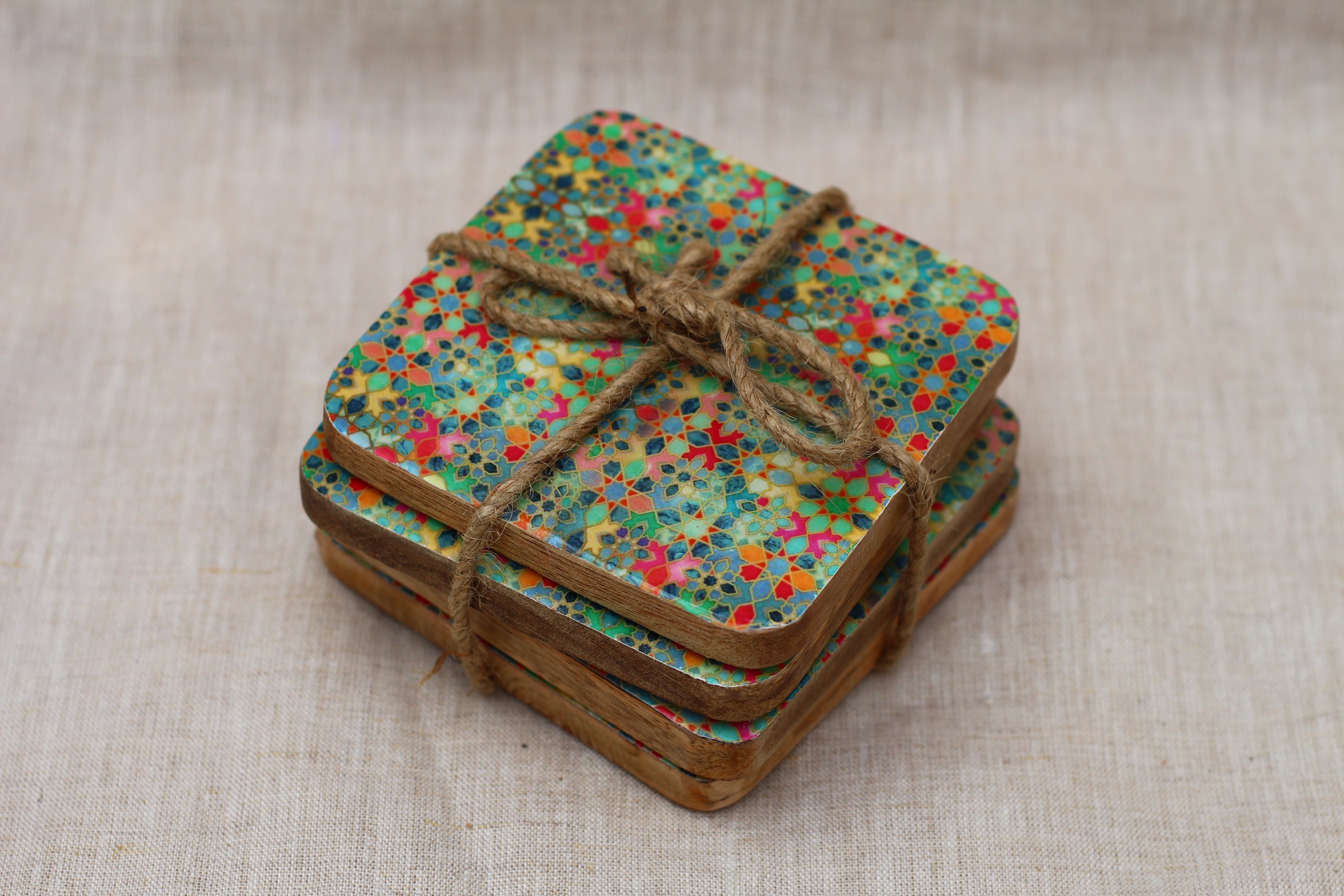 Set of 4 Mediterranean Tile Coasters