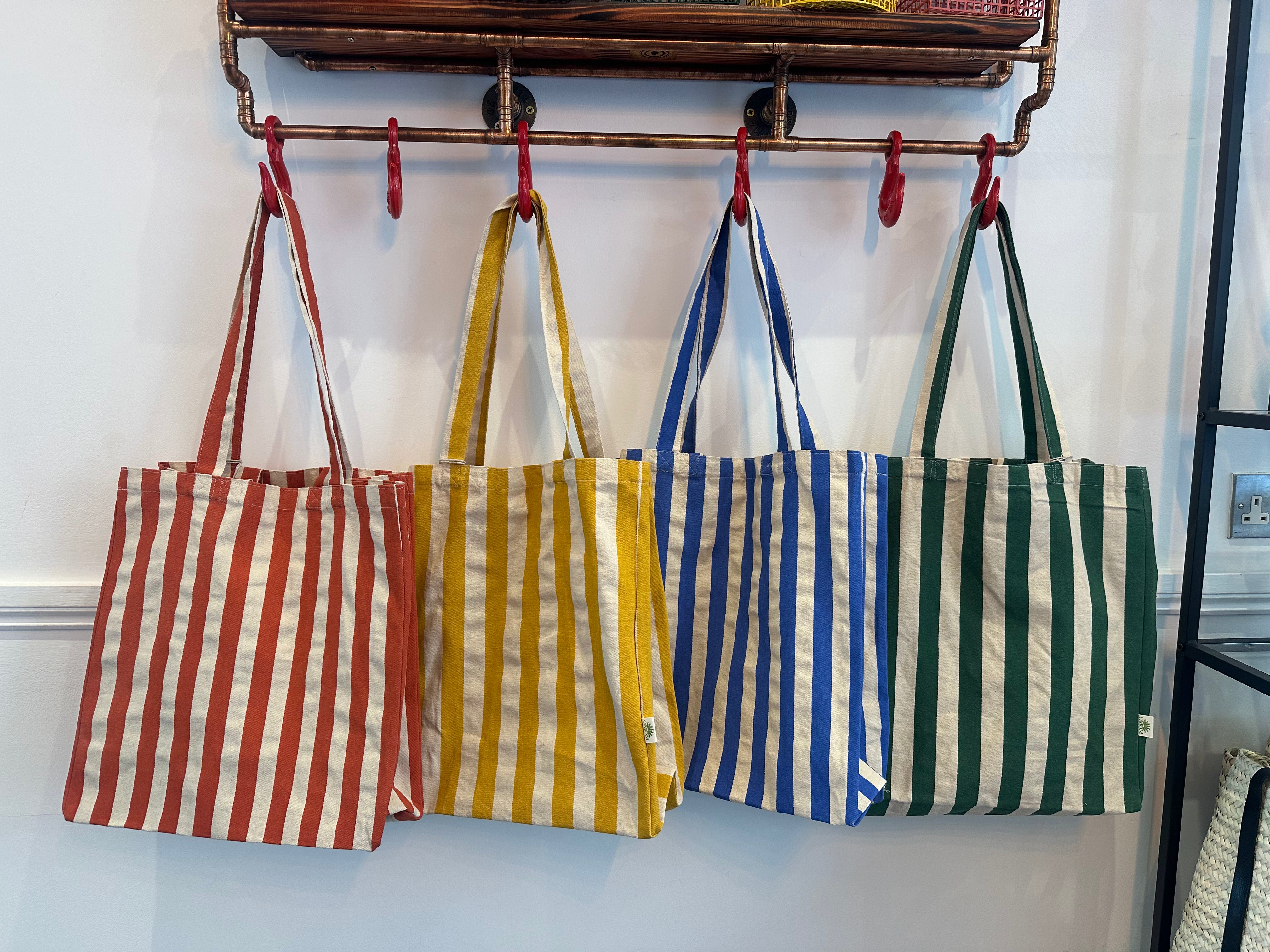 Striped Tote Bags