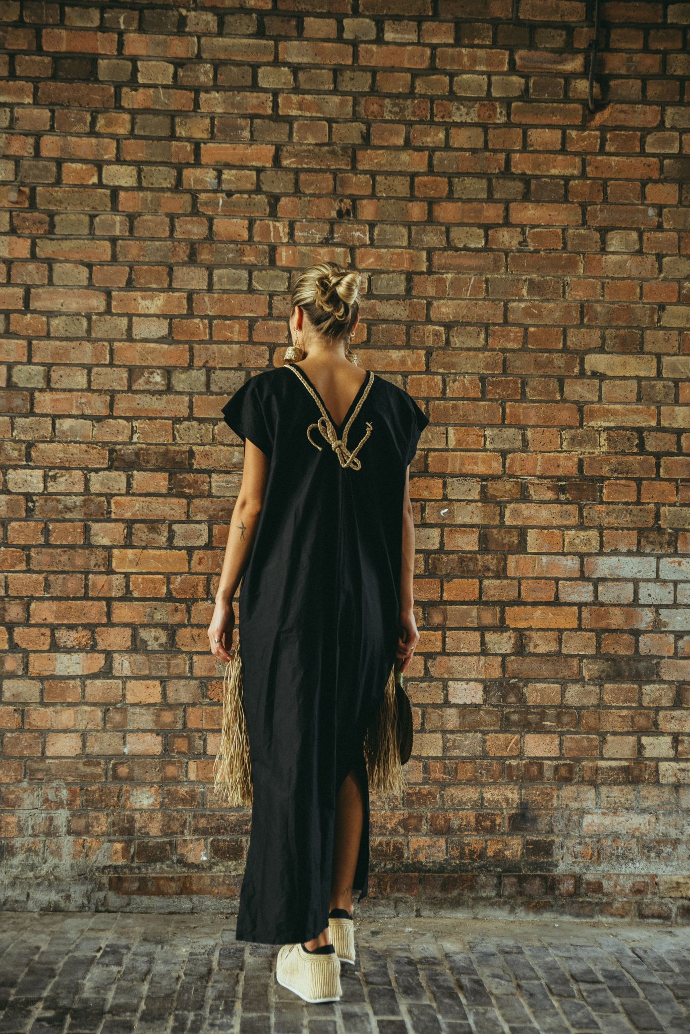 Black Raffia Dress