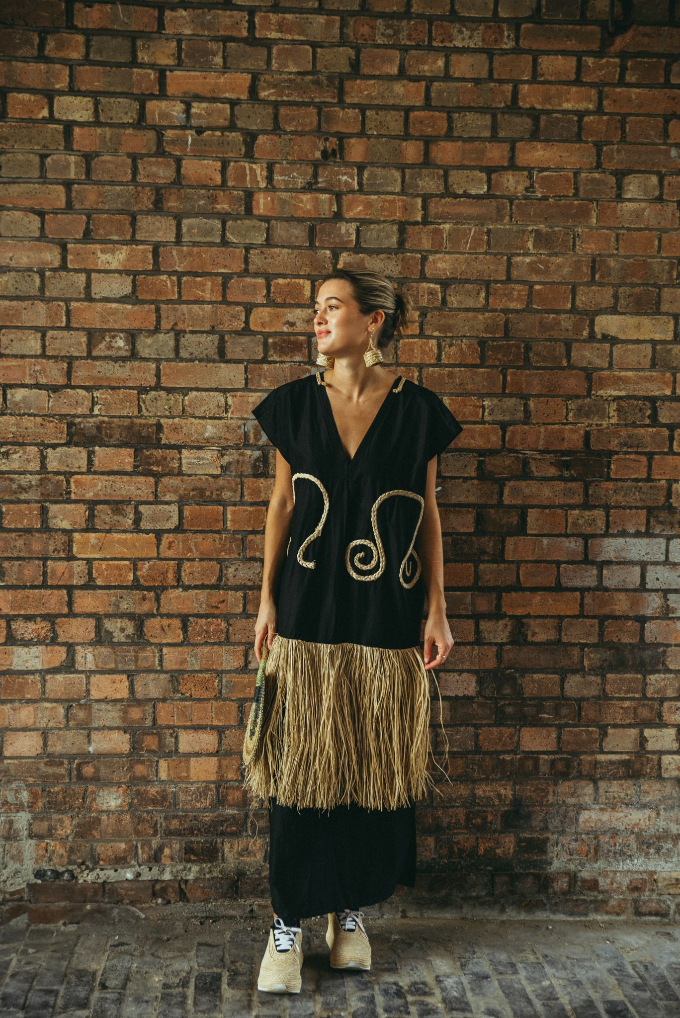 Black Raffia Dress