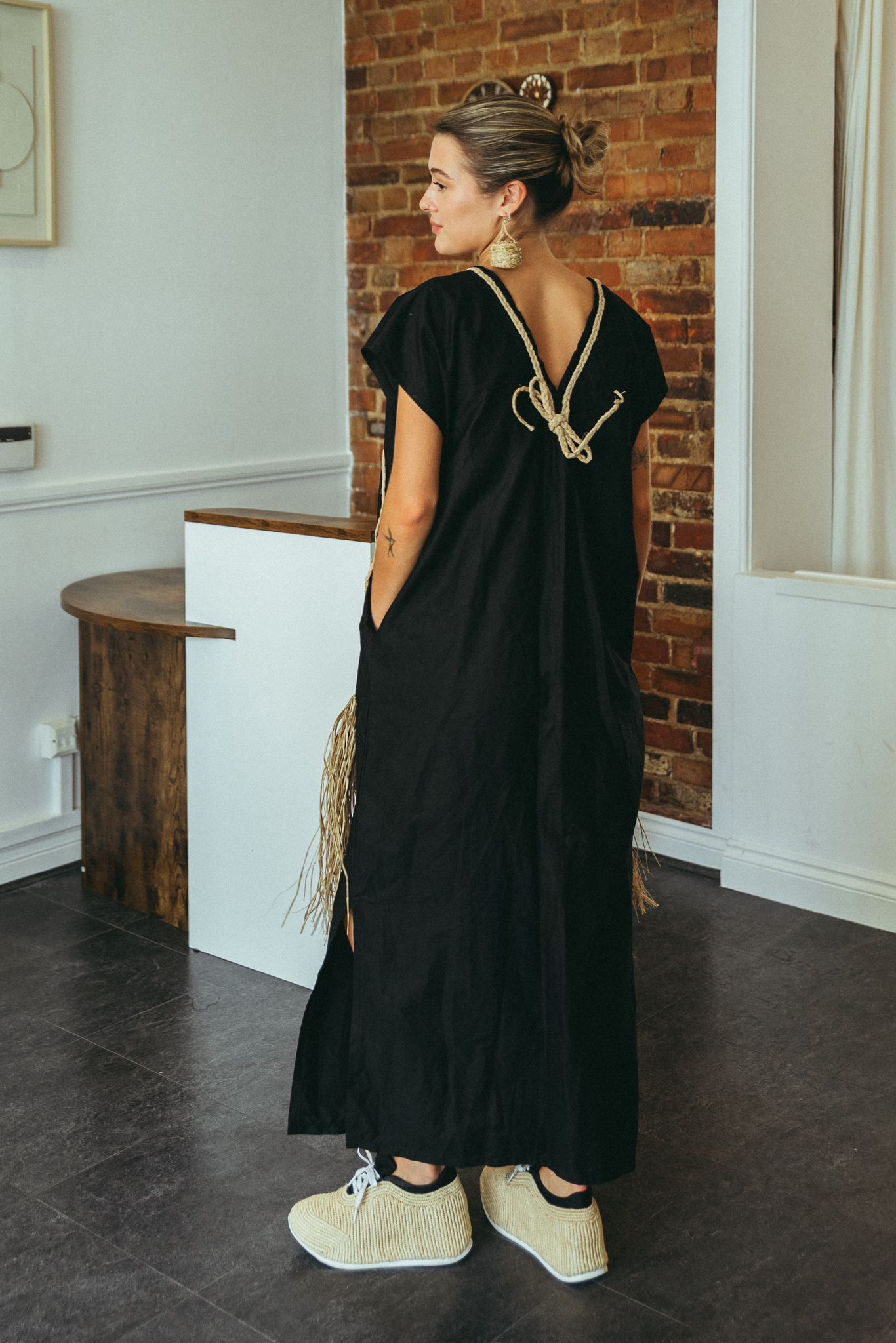 Black Raffia Dress